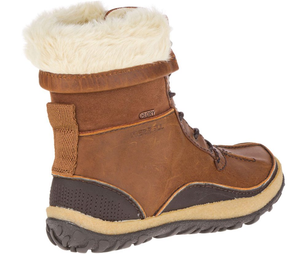 Kozaki Merrell Damskie Brązowe - Tremblant Mid Polar Waterproof - 715389-ZSR